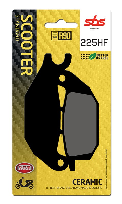 SBS brake pads KH343 street standart ceramic YAMAHA mw 125 tricity 14-19 colour black rear(225HF)